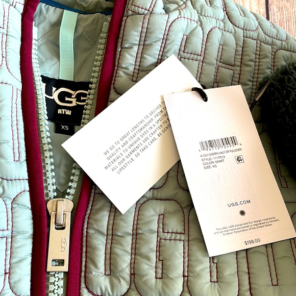 NWT UGG Iggy Sherpa Half Zip Pullover - Picture 6 of 6